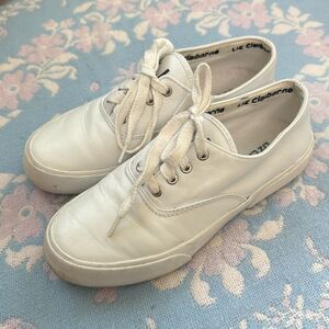 LIZ CLAIBORNE Chunky White Leather Sneakers Sz 7
